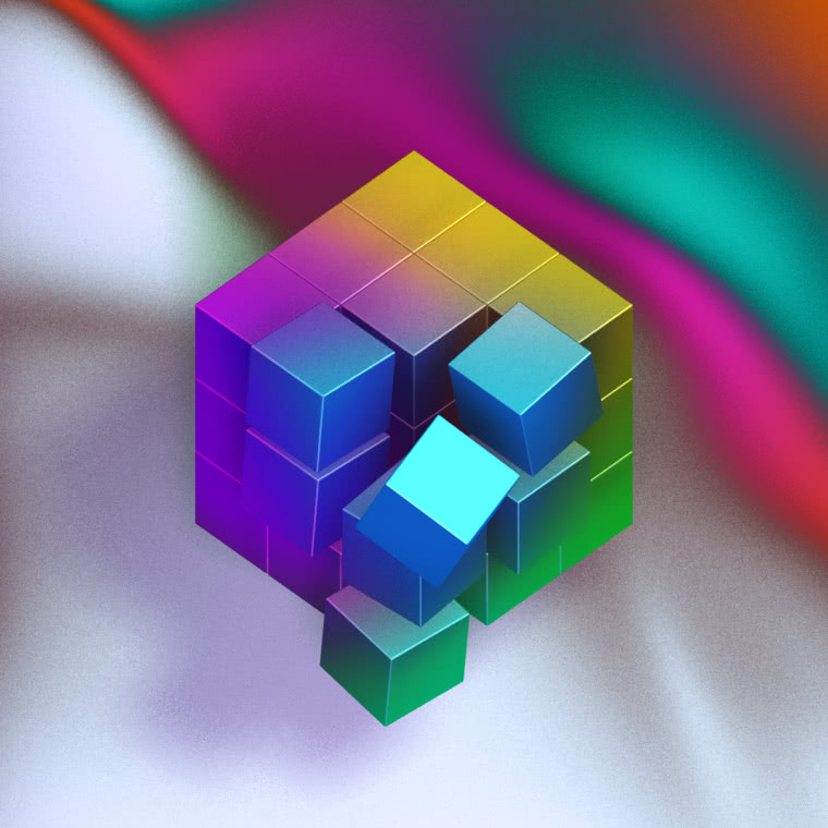 3D cubes illustration
